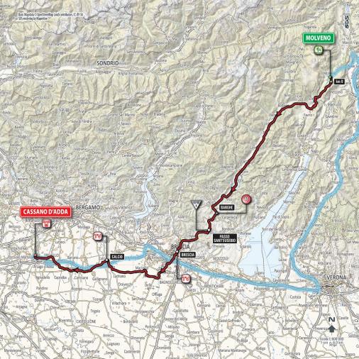 Streckenverlauf Giro d’Italia 2016 - Etappe 17