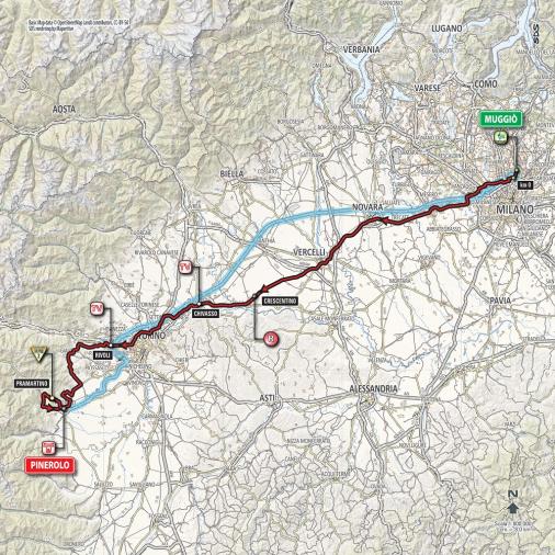 Streckenverlauf Giro d’Italia 2016 - Etappe 18