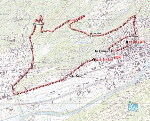 Streckenverlauf Tour de Romandie 2016 - Etappe 3