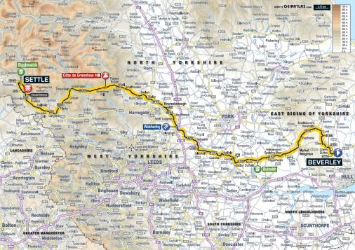 Streckenverlauf Tour de Yorkshire 2016 - Etappe 1