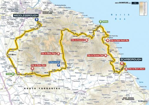 Streckenverlauf Tour de Yorkshire 2016 - Etappe 3