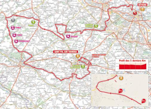 Streckenverlauf 4 Jours de Dunkerque / Tour du Nord-pas-de-Calais 2016 - Etappe 3
