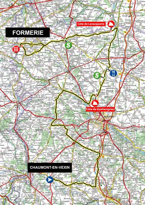 Streckenverlauf Tour de Picardie 2016 - Etappe 1