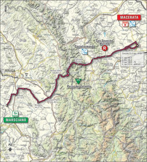 Streckenverlauf Tirreno - Adriatico 2007 - Etappe 3