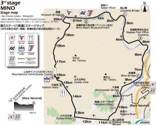 Streckenverlauf Tour of Japan 2016 - Etappe 3