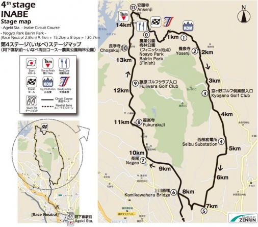 Streckenverlauf Tour of Japan 2016 - Etappe 4