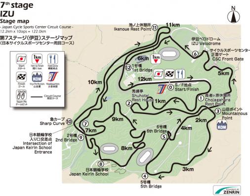Streckenverlauf Tour of Japan 2016 - Etappe 7