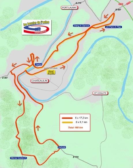 Streckenverlauf Boucles de lAulne - Chteaulin 2016