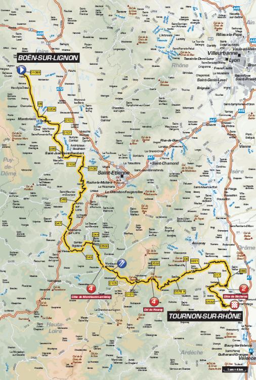Streckenverlauf Critrium du Dauphin 2016 - Etappe 3