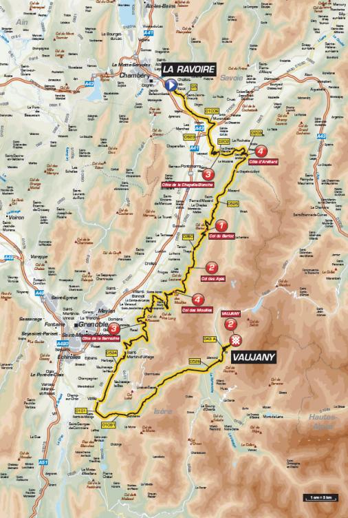 Streckenverlauf Critrium du Dauphin 2016 - Etappe 5