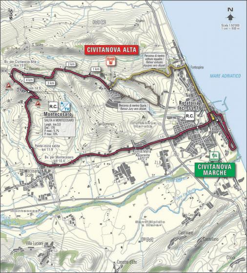 Streckenverlauf Tirreno - Adriatico 2007 - Etappe 5