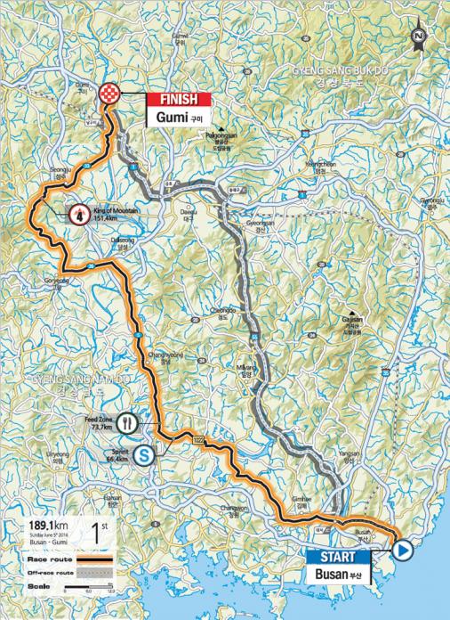 Streckenverlauf Tour de Korea 2016 - Etappe 1