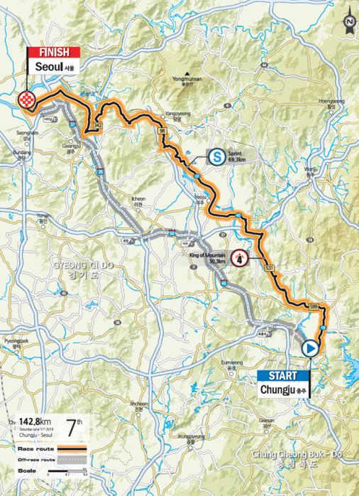 Streckenverlauf Tour de Korea 2016 - Etappe 7