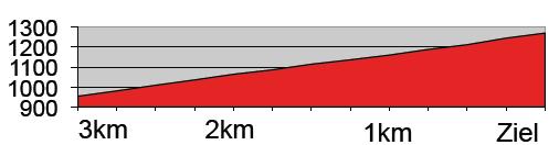 Höhenprofil Tour de Suisse 2016 - Etappe 6, letzte 3 km