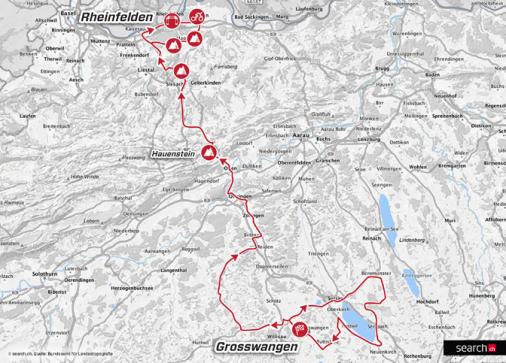 Streckenverlauf Tour de Suisse 2016 - Etappe 3