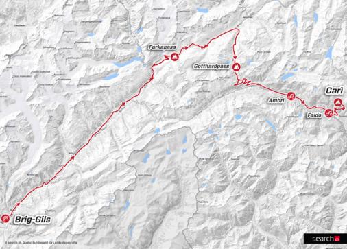 Streckenverlauf Tour de Suisse 2016 - Etappe 5