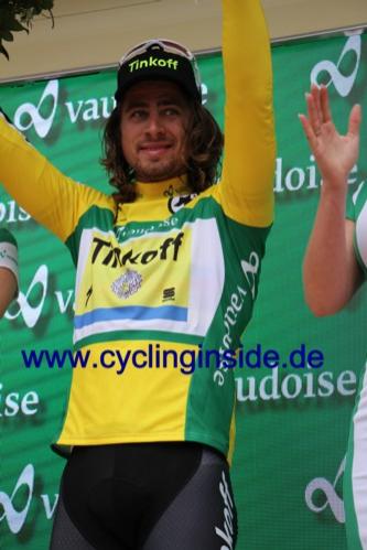 Zum Etappensieg gab es fr Peter Sagn auch noch das Gelbe Trikot (Foto: cyclinginside)
