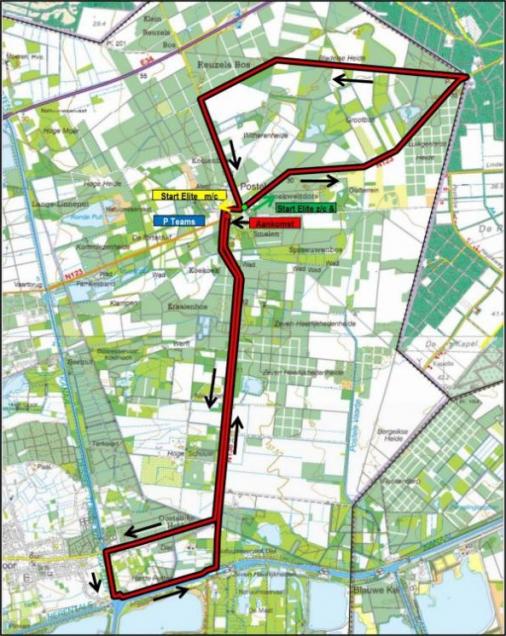 Streckenverlauf Nationale Meisterschaften Belgien 2016 - Einzelzeitfahren