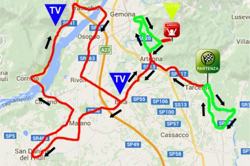 Streckenverlauf Giro dItalia Internazionale Femminile 2016 - Etappe 2