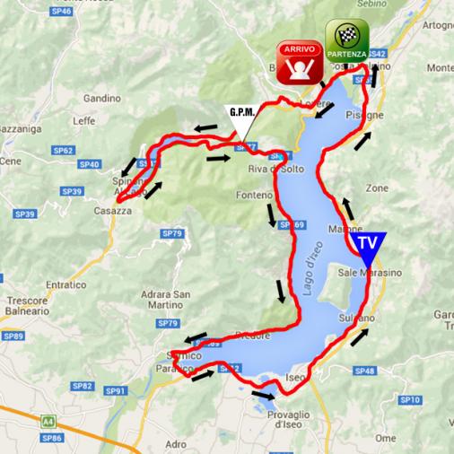 Streckenverlauf Giro d’Italia Internazionale Femminile 2016 - Etappe 4