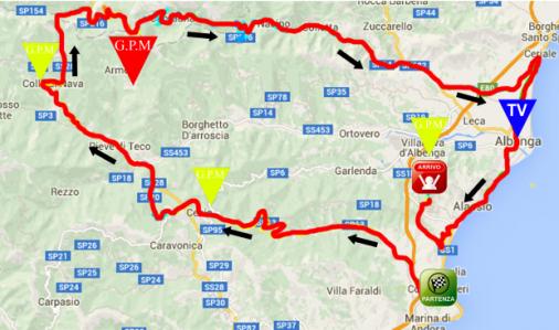 Streckenverlauf Giro dItalia Internazionale Femminile 2016 - Etappe 6