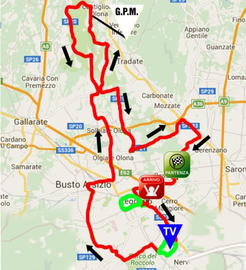 Streckenverlauf Giro dItalia Internazionale Femminile 2016 - Etappe 8