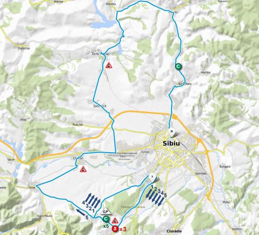 Streckenverlauf Sibiu Cycling Tour 2016 - Etappe 4