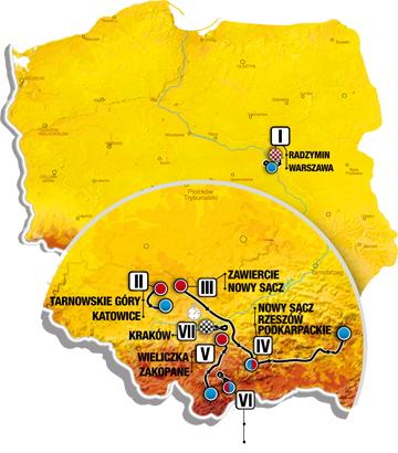 Streckenverlauf Tour de Pologne 2016
