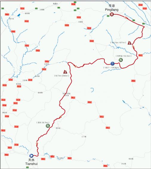 Streckenverlauf Tour of Qinghai Lake 2016 - Etappe 10