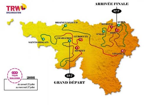 Streckenverlauf VOO-Tour de Wallonie 2016