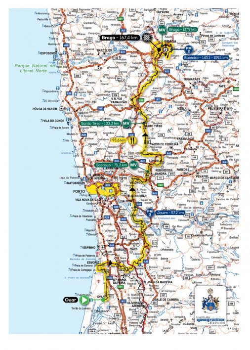 Streckenverlauf Volta a Portugal Santander Totta 2016 - Etappe 1