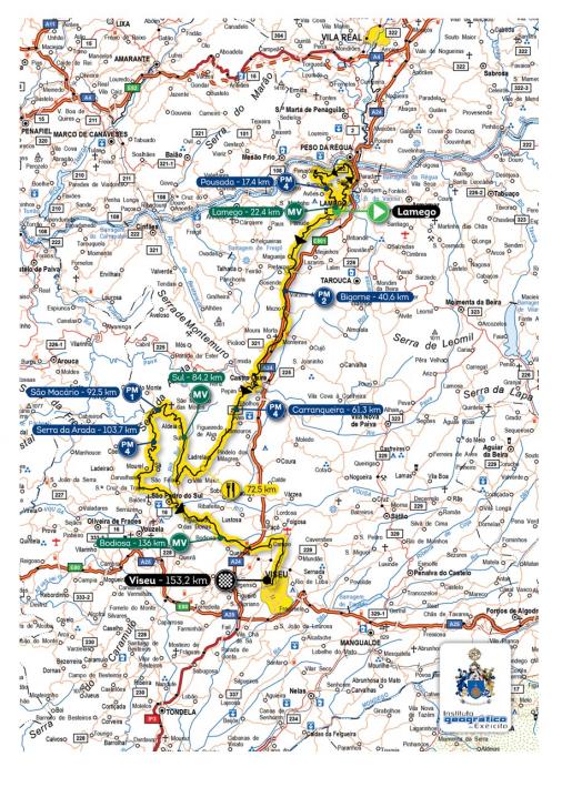 Streckenverlauf Volta a Portugal Santander Totta 2016 - Etappe 5