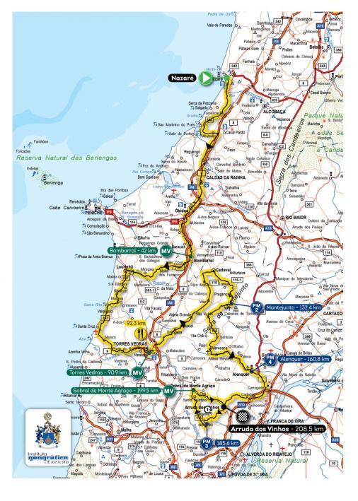 Streckenverlauf Volta a Portugal Santander Totta 2016 - Etappe 8