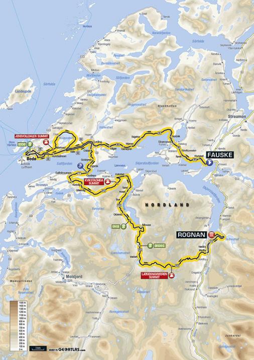 Streckenverlauf Arctic Race of Norway 2016 - Etappe 1