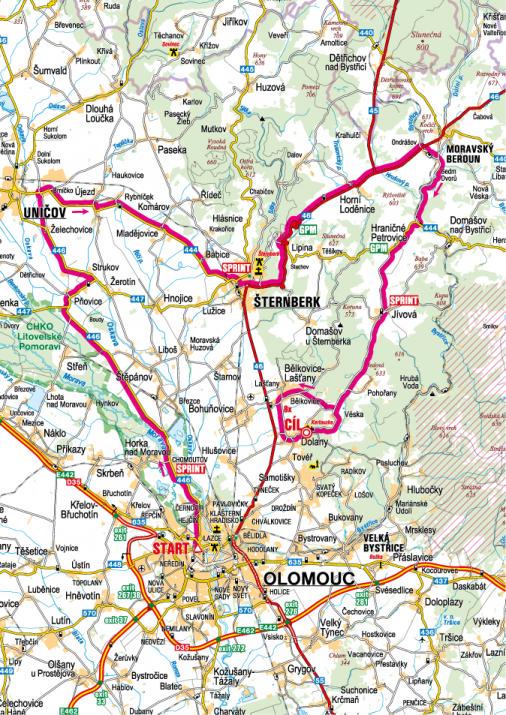 Streckenverlauf Czech Cycling Tour 2016 - Etappe 4