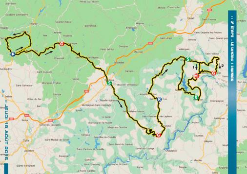 Streckenverlauf Tour du Limousin 2016 - Etappe 3