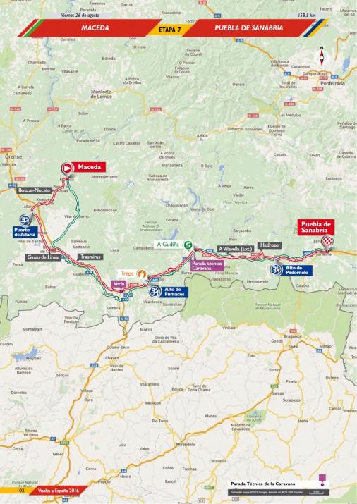 Streckenverlauf Vuelta a Espaa 2016 - Etappe 7