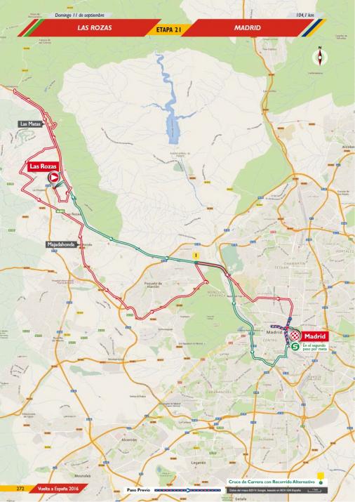 Streckenverlauf Vuelta a España 2016 - Etappe 21