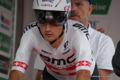 Silvan Dillier im Trikot des Schweizer Zeitfahrmeisters von 2015 bei der Tour de Suisse 2016