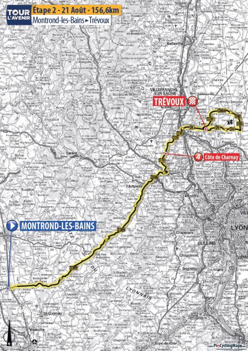 Streckenverlauf Tour de lAvenir 2016 - Etappe 2