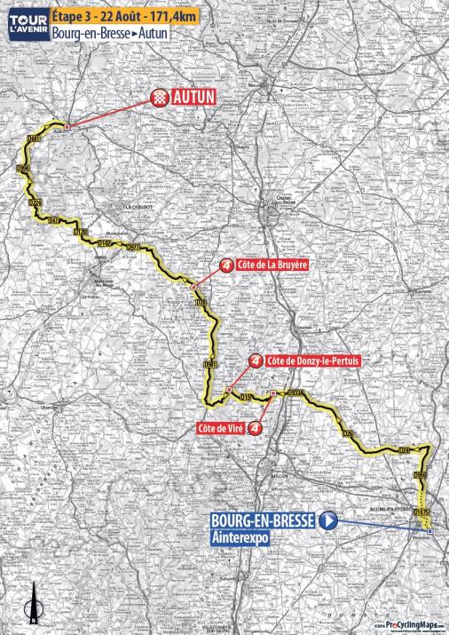 Streckenverlauf Tour de l’Avenir 2016 - Etappe 3