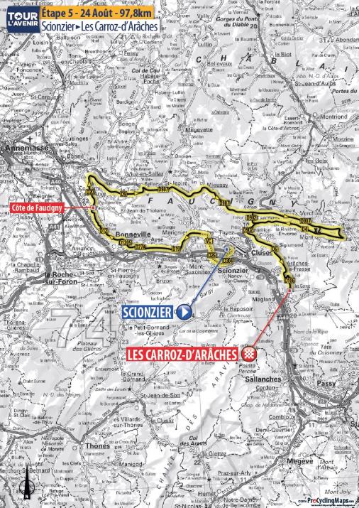 Streckenverlauf Tour de lAvenir 2016 - Etappe 5