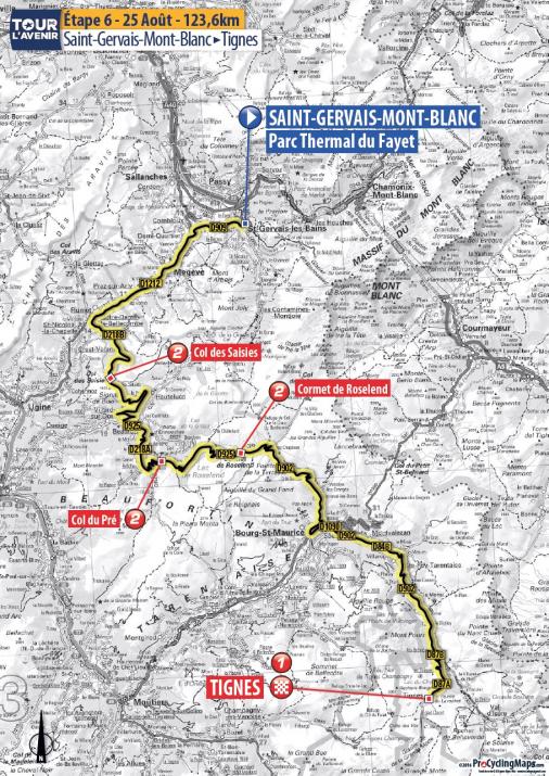 Streckenverlauf Tour de lAvenir 2016 - Etappe 6