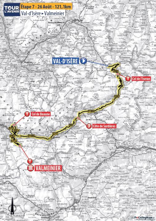 Streckenverlauf Tour de lAvenir 2016 - Etappe 7