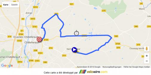 Streckenverlauf Tour du Poitou Charentes 2016 - Etappe 4