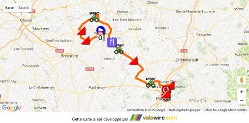 Streckenverlauf Tour du Poitou Charentes 2016 - Etappe 5