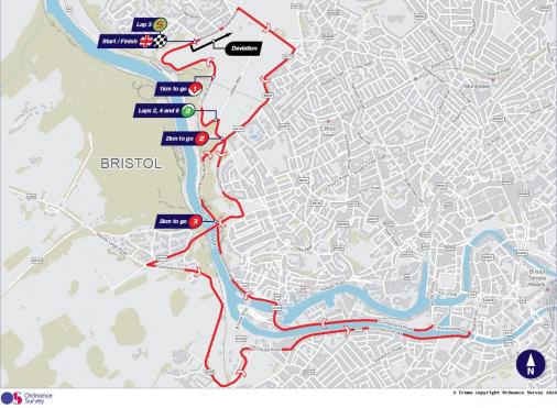Streckenverlauf Tour of Britain 2016 - Etappe 7b
