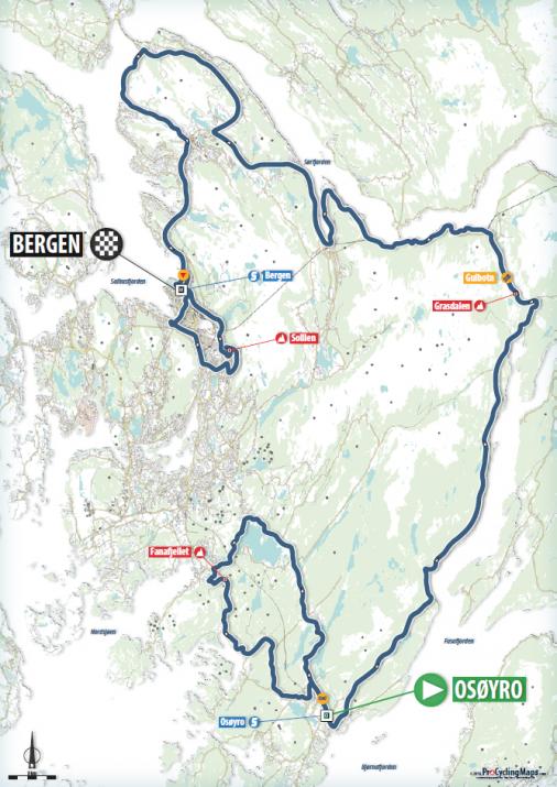 Streckenverlauf Tour des Fjords 2016 - Etappe 1