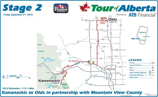 Streckenverlauf Tour of Alberta 2016 - Etappe 2