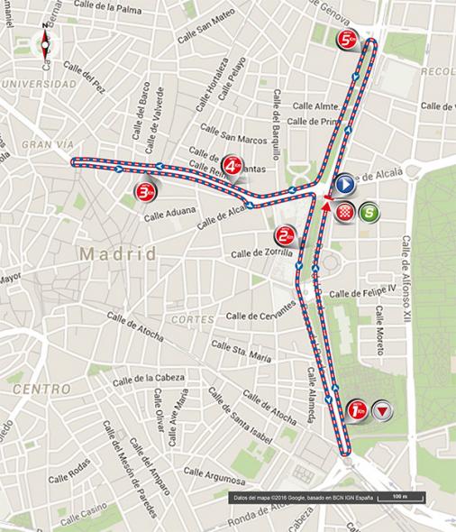 Streckenverlauf Madrid Challenge by la Vuelta 2016